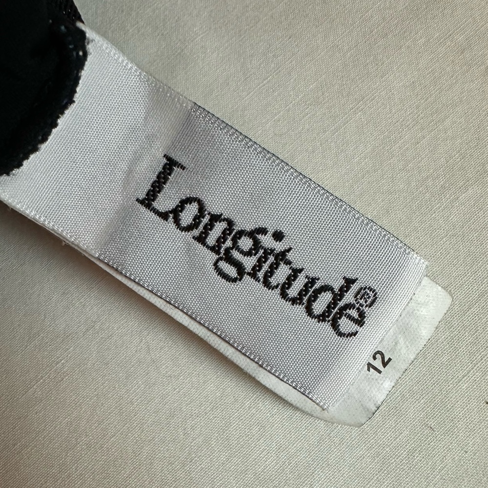 Longitude Blue Black Leopard print One Piece Swimsuit with Sarong Size 10 & 12 - Picture 6 of 8